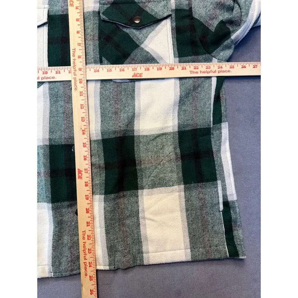 HFX Women's Button Down Front Pocket Shirt Jacket Green Size Med - Picture 6 of 8